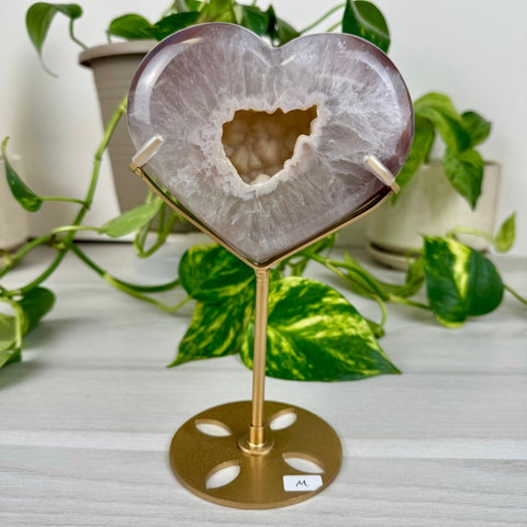 Druzy Agate Heart with Custom Stand M 13 - Kenna's Crystals from TikTok
