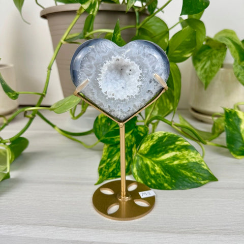 Druzy Agate Heart with Custom Stand M2 39 - Kenna's Crystals from TikTok