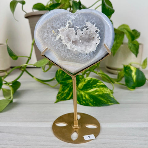 Druzy Agate Heart with Custom Stand N 14 - Kenna's Crystals from TikTok