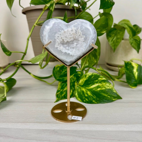Druzy Agate Heart with Custom Stand N2 40 - Kenna's Crystals from TikTok