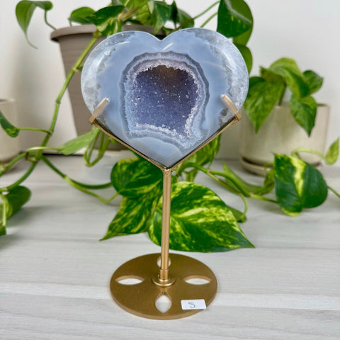 Druzy Agate Heart with Custom Stand S 19 - Kenna's Crystals from TikTok
