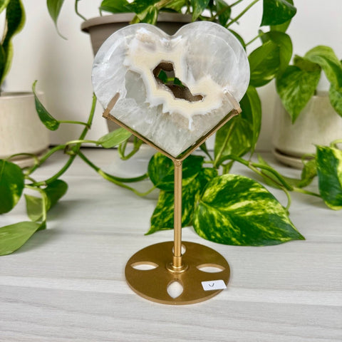 Druzy Agate Heart with Custom Stand V 22 - Kenna's Crystals from TikTok