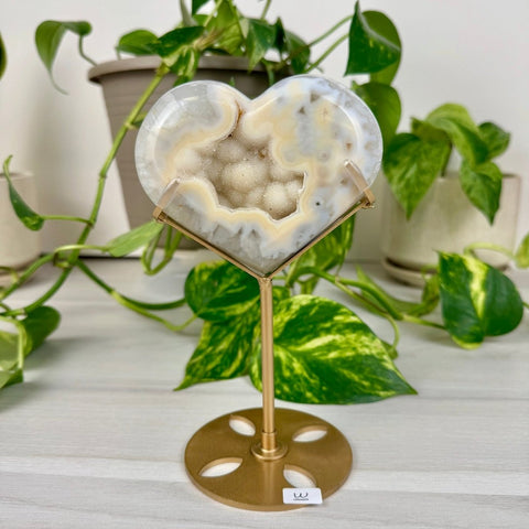 Druzy Agate Heart with Custom Stand W 23 - Kenna's Crystals from TikTok