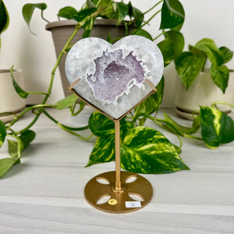 Druzy Agate Heart with Custom Stand Z 26 - Kenna's Crystals from TikTok