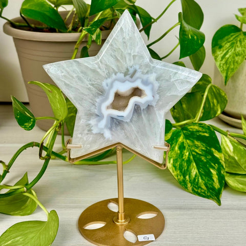 Druzy Agate Star with Custom Stand G 7 - Kenna's Crystals from TikTok