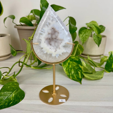 Druzy Agate Teardrop with Custom Stand E 5 - Kenna's Crystals from TikTok