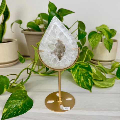 Druzy Agate Teardrop with Custom Stand G 7 - Kenna's Crystals from TikTok