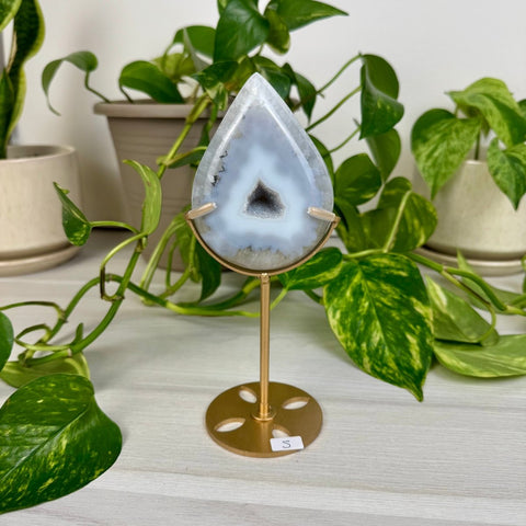 Druzy Agate Teardrop with Custom Stand S 19 - Kenna's Crystals from TikTok