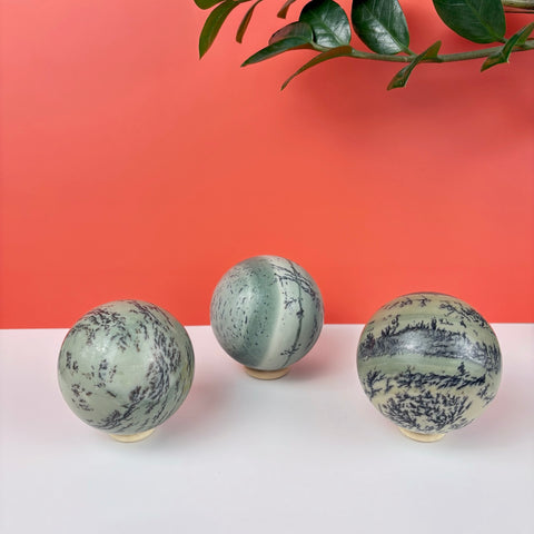 Enchanted Forest Painting Stone Sphere - Kenna's Crystals