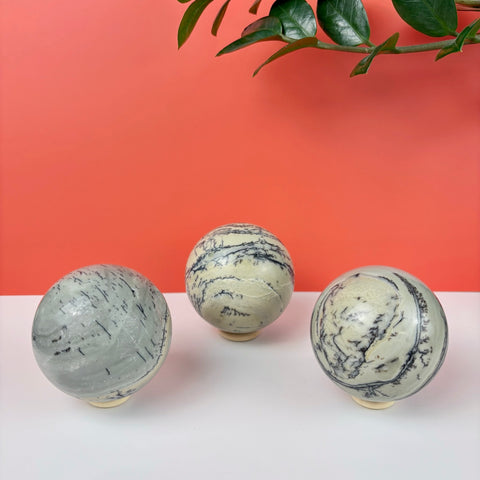 Enchanted Forest Painting Stone Sphere - Kenna's Crystals