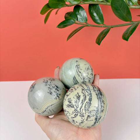Enchanted Forest Painting Stone Sphere - Kenna's Crystals