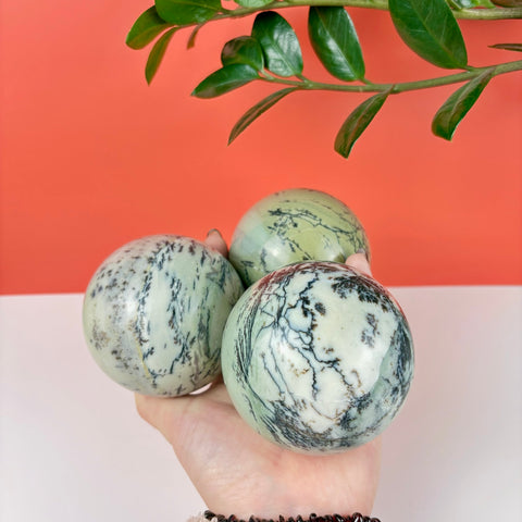 Enchanted Forest Painting Stone Sphere - Kenna's Crystals