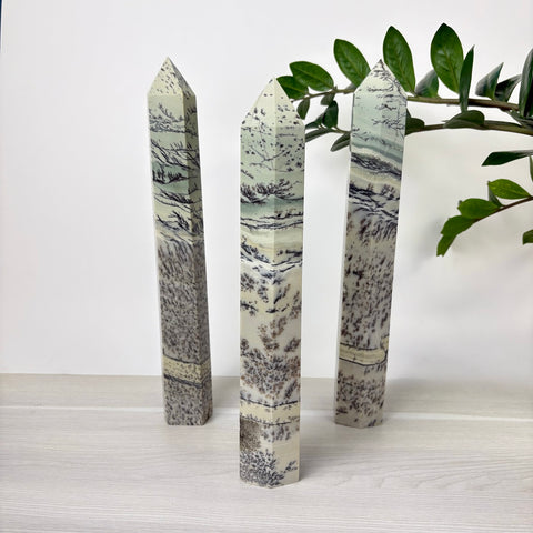 Enchanted Forest Painting Stone Tower - Kenna's Crystals