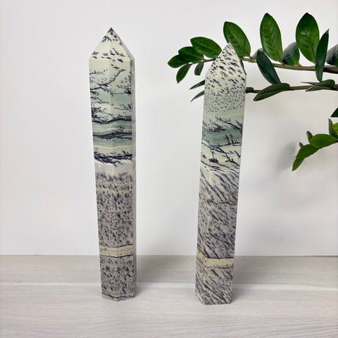 Enchanted Forest Painting Stone Tower - Kenna's Crystals