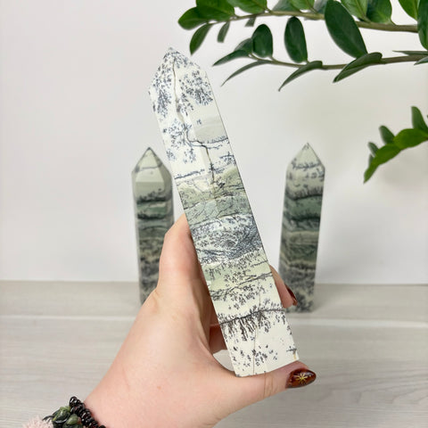 Enchanted Forest Painting Stone Tower - Kenna's Crystals