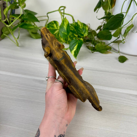 Extremely Detailed Tiger's Eye Carving - Faden 4 - Kenna's Crystals from TikTok