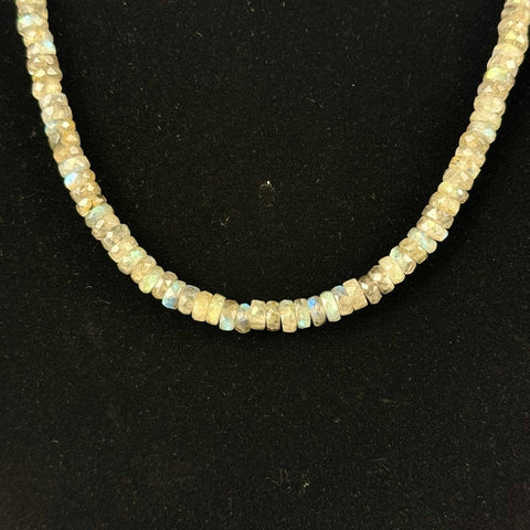 Faceted Cylinder Labradorite Necklace 2 - Kenna's Crystals from TikTok
