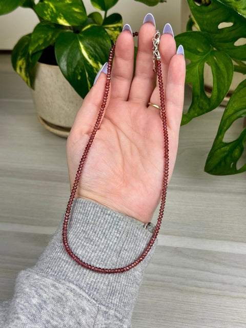 Faceted Garnet Necklace 2 - Kenna's Crystals from TikTok