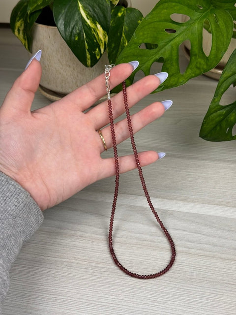 Faceted Garnet Necklace 1 - Kenna's Crystals from TikTok