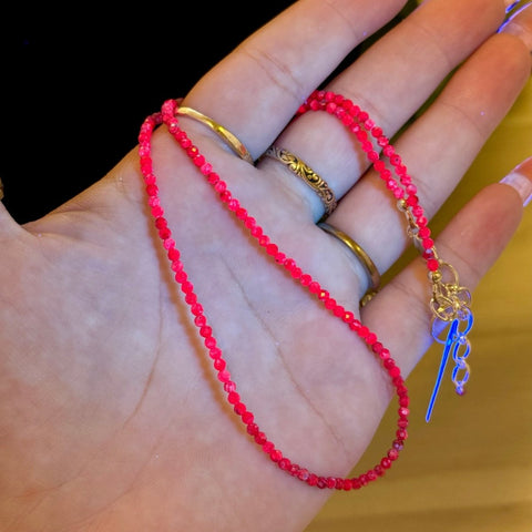 Faceted Ruby Necklace 3 - Kenna's Crystals from TikTok