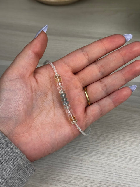 Faceted White Topaz & Beryl Necklace 2 - Kenna's Crystals from TikTok