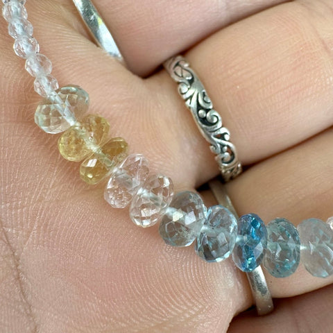 Faceted White Topaz & Beryl Necklace 3 - Kenna's Crystals from TikTok