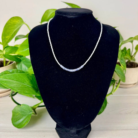 Faceted White Topaz & Tanzanite Necklace 1 - Kenna's Crystals from TikTok