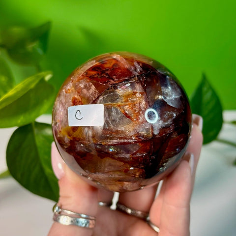 Fire Quartz Sphere C 3 - Kenna's Crystals from TikTok