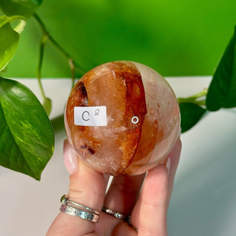 Fire Quartz Sphere C2 29 - Kenna's Crystals from TikTok