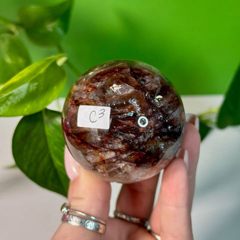 Fire Quartz Sphere C3 55 - Kenna's Crystals from TikTok