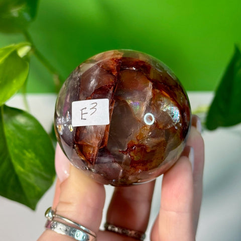 Fire Quartz Sphere E3 57 - Kenna's Crystals from TikTok