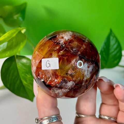 Fire Quartz Sphere G 7 - Kenna's Crystals from TikTok