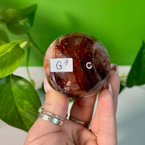 Fire Quartz Sphere G3 59 - Kenna's Crystals from TikTok
