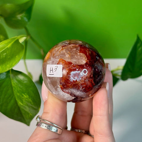 Fire Quartz Sphere H3 60 - Kenna's Crystals from TikTok