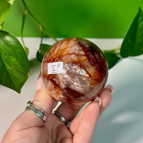 Fire Quartz Sphere I2 35 - Kenna's Crystals from TikTok