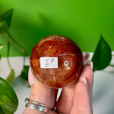 Fire Quartz Sphere I3 61 - Kenna's Crystals from TikTok