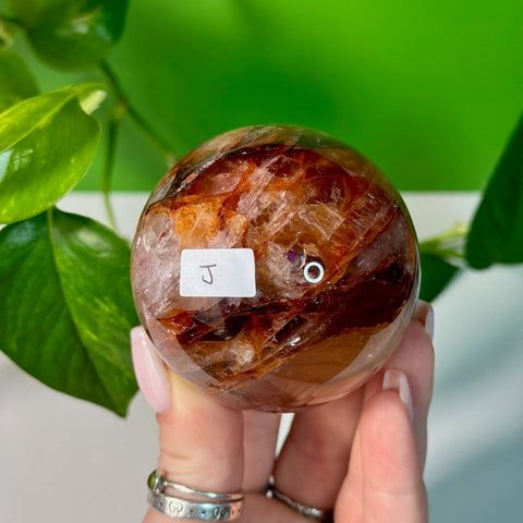 Fire Quartz Sphere J 10 - Kenna's Crystals from TikTok