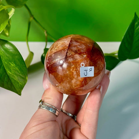 Fire Quartz Sphere J2 36 - Kenna's Crystals from TikTok