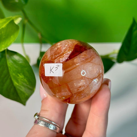 Fire Quartz Sphere K3 63 - Kenna's Crystals from TikTok