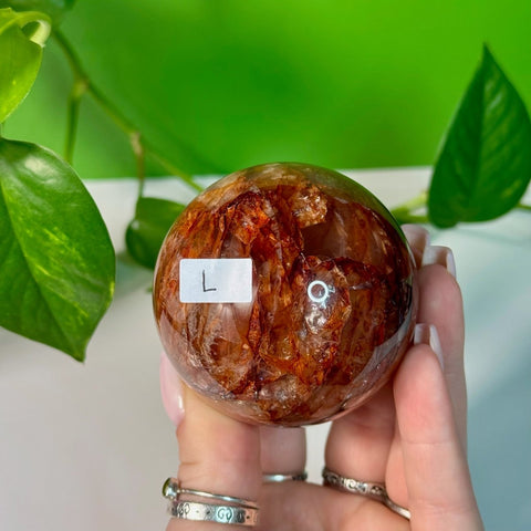 Fire Quartz Sphere L 12 - Kenna's Crystals from TikTok