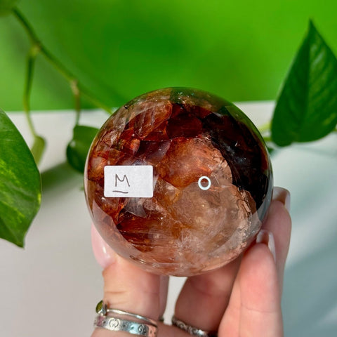 Fire Quartz Sphere M 13 - Kenna's Crystals from TikTok
