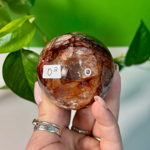Fire Quartz Sphere O2 41 - Kenna's Crystals from TikTok