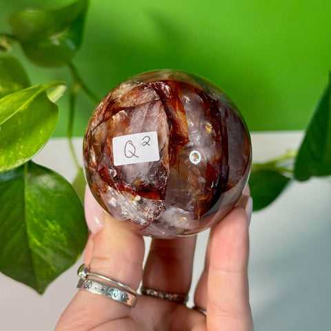 Fire Quartz Sphere Q2 43 - Kenna's Crystals from TikTok