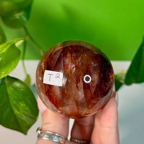 Fire Quartz Sphere T2 46 - Kenna's Crystals from TikTok