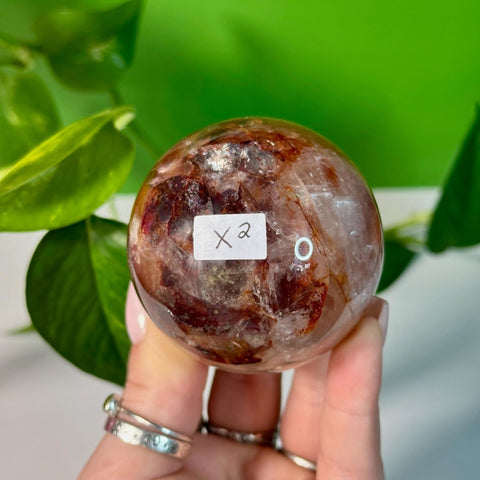 Fire Quartz Sphere X2 50 - Kenna's Crystals from TikTok
