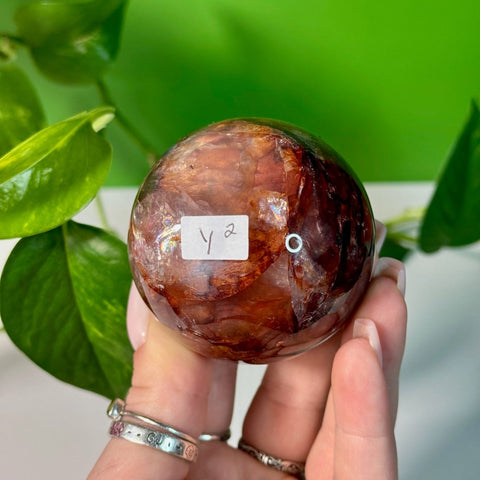 Fire Quartz Sphere Y2 51 - Kenna's Crystals from TikTok