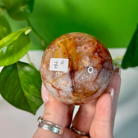 Fire Quartz Sphere Z2 52 - Kenna's Crystals from TikTok