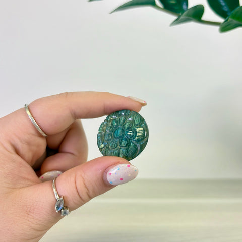 Floral Labradorite Cabochon