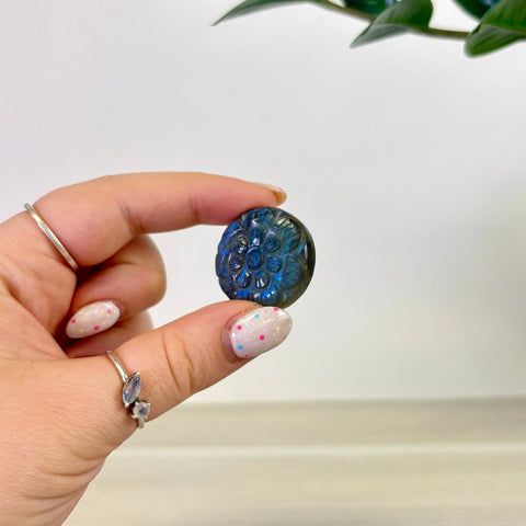 Floral Labradorite Cabochon