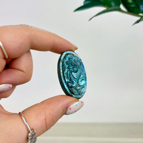 Floral Labradorite Cabochon
